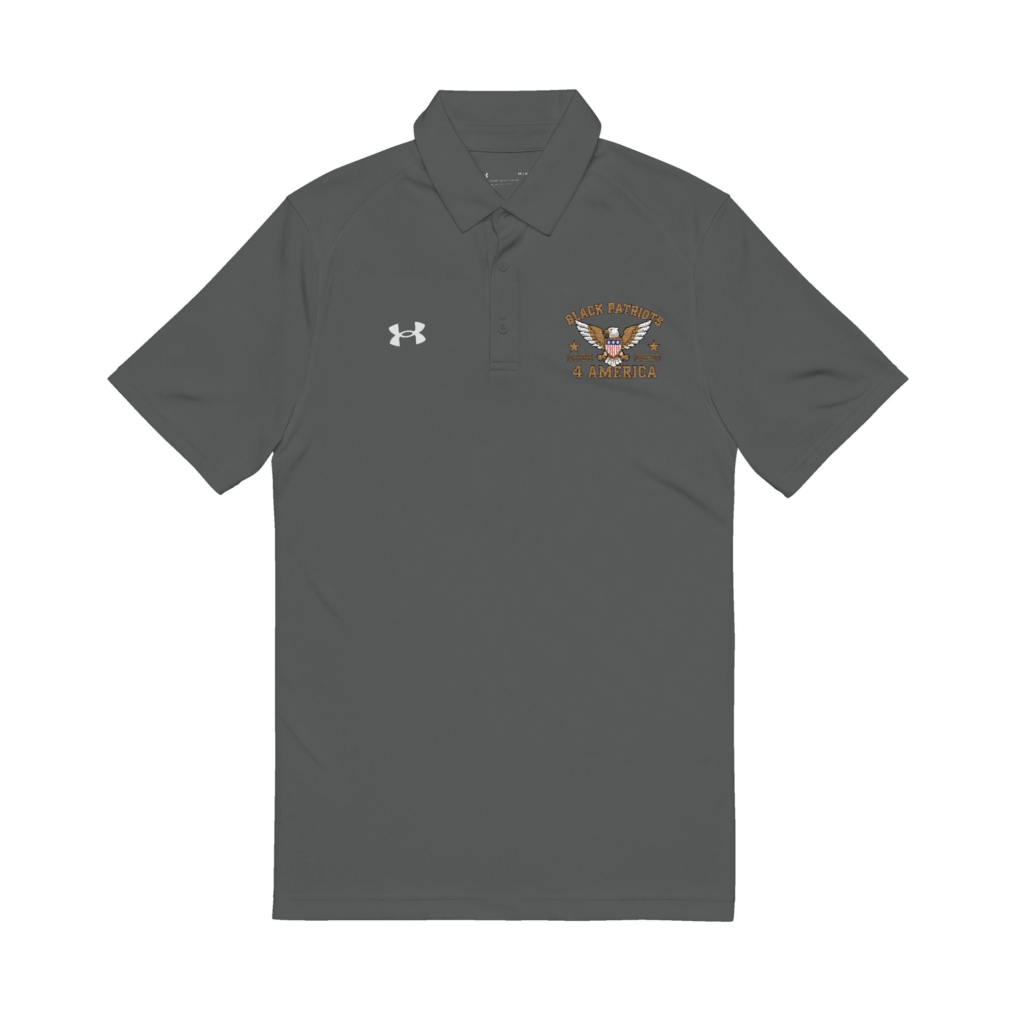 Embroidered Men's Polo — Black Patriots 4 America