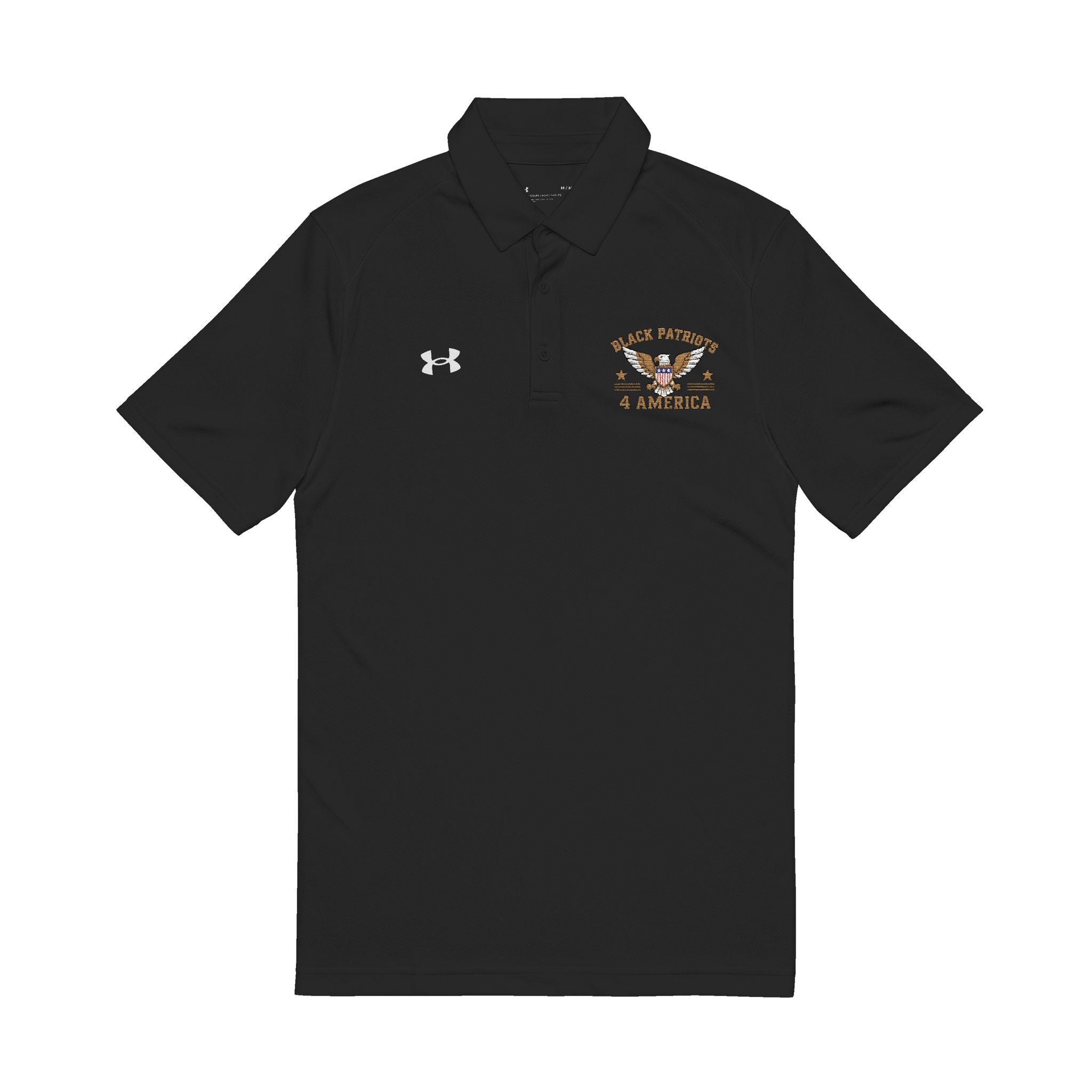 Embroidered Men's Polo — Black Patriots 4 America